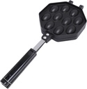 AYNEFY Egg Waffle Pan,Multifunctional Bubble Waffle Maker Aluminum Alloy Anti Stick Anti Scald Handle Waffle Maker for Home Commercial Use