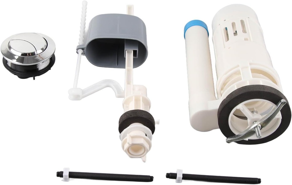 Universal Water Saving Toilet Repair Kit 20cm Flush Valves Fill Valve with Push Button, Easy Installation, ABS & PP Material, Applicable Size for 23-27 cm Water