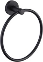KES Matte Black Towel Ring Hand Towel Holder for Bathroom, Kitchen Bath Towel Holder Hangers Heavy Duty Storage Round Wall Mount SUS 304 Stainless Steel, A2180DG-BK
