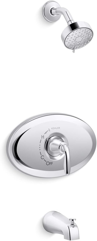 Kohler K-TS21948-4Y-CP Remodel Rite-Temp Bath and Shower Trim Kit, 2.5 GPM, Polished Chrome