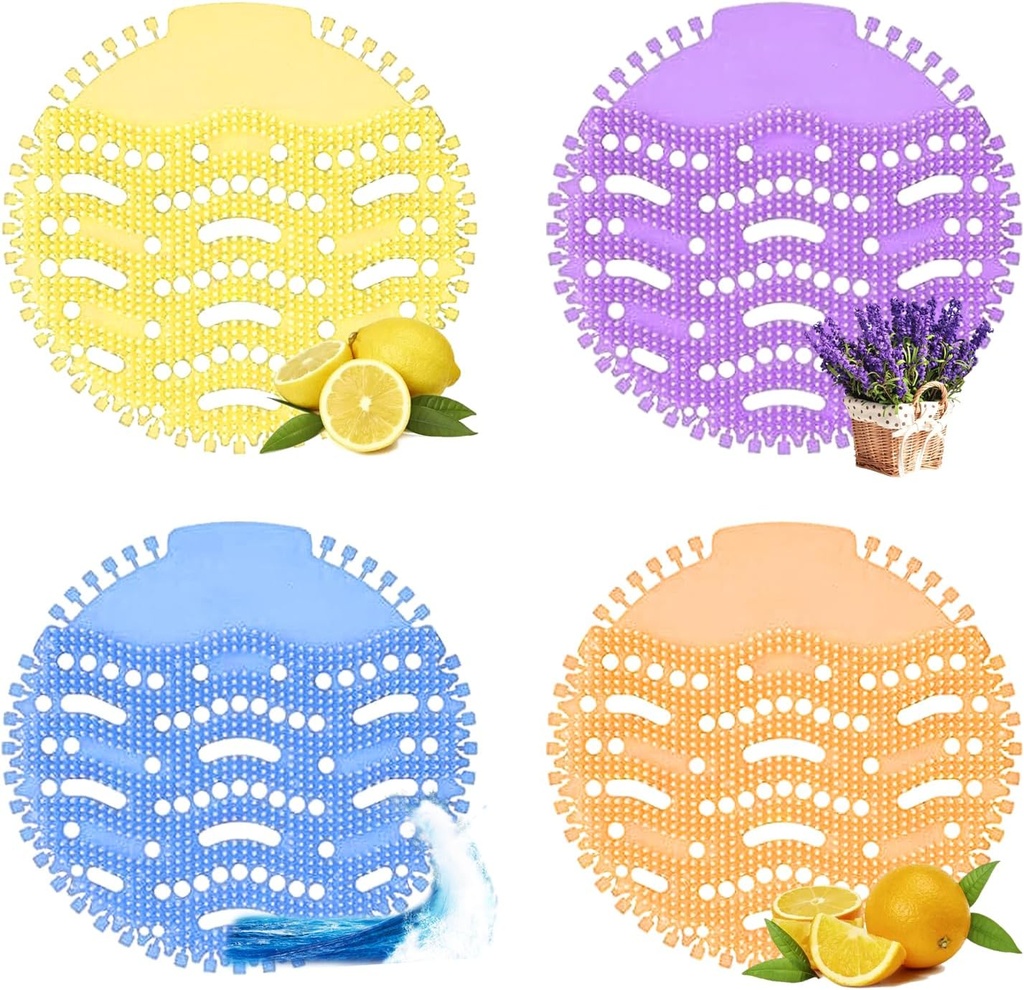 Urinal Screen Deodorizer 12 Pack Splash Reducing Mats with Long Lasting Odor Freshener Urinal Cakes Anti-Splash Odor Protection for Toilet in Bathroom,Restaurants,Offices,Schools,Hotels