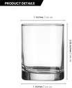 Dining Decor Shot glasses, 6 Piece Tequila, Whiskey, Vodka, Brandy, Bourbon Shot Glass Set (2 Oz Shooters - Clear)