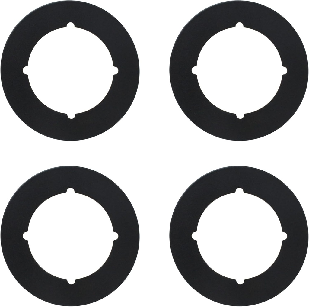 Scar Plate for Door Knob Circle,Door Knob Reinforcement Plate Black,Fits Under Existing Lock Set to Cover Up The Damaged Door(Set of 4 Door Knob Plates)