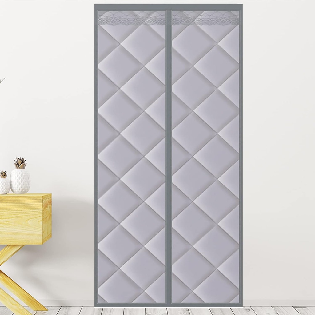 Magnetic Thermal Insulated Door Curtain, Thermal Curtain Self- Closing, Winter Thermal Door Cover, PU Windproof Waterproof Door Panels, For Home Kitchen/Living Room/Patio ( Size : 120x200cm/47x79in )