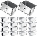 Rtteri 16 Pack 6 Inch Deep Stainless Steam Hotel Pans with Lid Commercial Steam Table Pans with Lids, Spoon and Clips Catering Food Pans for Hotel Restaurant Buffet Supplies (1/3 Size)