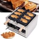 1500W Taiyaki Fish Waffle Maker, 3 Mold Non-stick Electric Cake Waffle Maker Taiyaki Baker Fish Shaped Waffle Cones with Non Stick Cooking Plate for Food Stores Restaurants, Making Waffles
