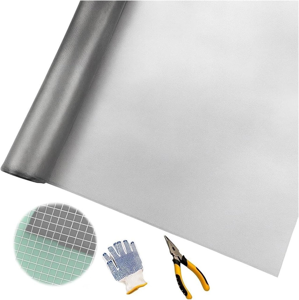 304 Stainless Steel Screen Roll, 47"x 98Ft 20 Mesh Window Screen Mesh, Metal Hardware Woven Wire, for Home Commercial Industrial Farming Gardening Use