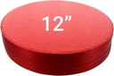 Culpitt Cake Board, Cake Drum, Red, 12 Inch (304mm) Round, 0.5 Inch (13mm) Thick, (Pack of 5 Boards)