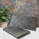 AULIGET 6" x 12" Rust Slate Peel and Stick Backsplash Wall Tiles, PVC Faux Stone Stick on Tiles for Backsplash Kitchen, Bathroom, Laundry Room, Camper, Fireplace (Pack of 20)