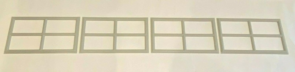 4 Amarr Stockton Short Panel Replacement Inserts for Amarr Garage Door Grilles Gray Discontinued Color 18.5" x 11" Mullion Trim ONLY FITS Amarr & Pella Garage Doors