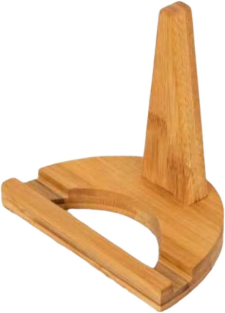 Wooden Plate Holder, Plate Display Stand Rack Shelf Storage Organiser for Kitchen Cabinet, Wood Color