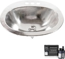 Seville 20" Drop-In Bathroom Sink and Care Kit, Nickel