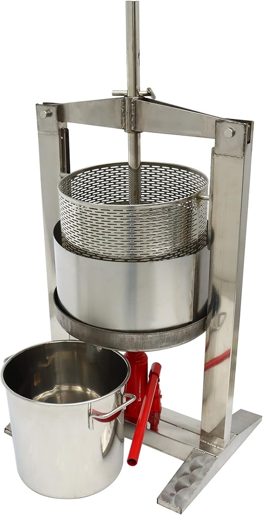 TECHTONGDA Fruit Wine Press 20L Crusher Juicer for Apple Grape Juice Maker Stainless Steel Hydraulic Jack
