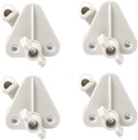 Pontoon Gate Latch Replacement Kit, 4pcs Pontoon Gate Latch Fits 1-1.25 inch Square Frames Boat Door Latches Fits Left and Right Hinged Doors Includes Hardware