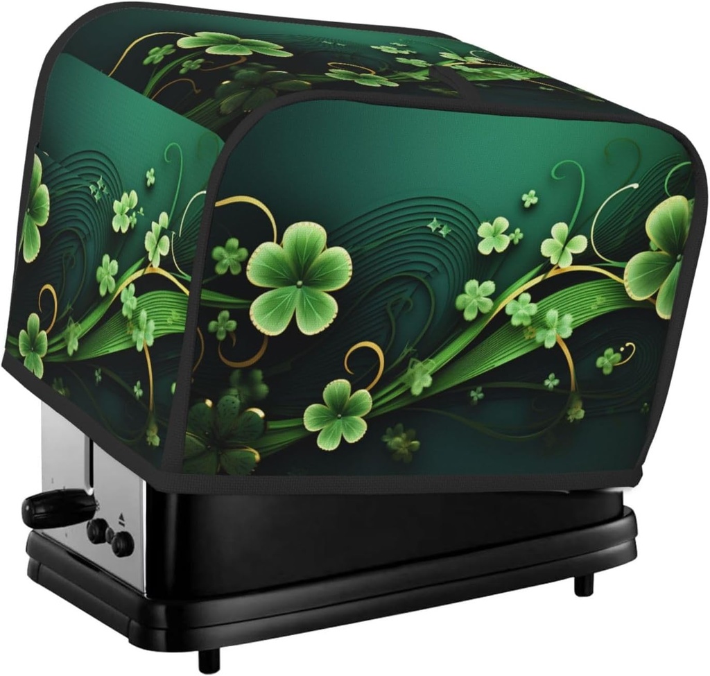 2 Slice Toaster Covers Bread Machine Cover Quilted Dustproof Fingerprint Protectors Small Washable Appliance Cover Happy St Patrick'S Day Bread Maker Dust Protection Universal Size