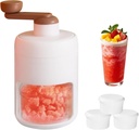 Manual Ice Crusher Machine with 3 Ice Trays, Ideal for Smoothies, Shaved Ice, and Frozen Cocktails – Portable Handheld Snow Cone Maker
