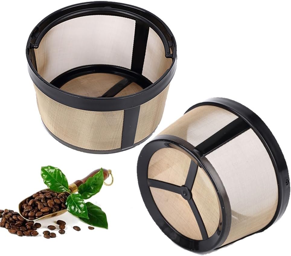 Reusable 8-12 Cup Basket Coffee Filter for K eurigKDuo Essentials and KDuo Brewers Machine, Replaces Disposable Coffee Paper Filters, BPA Free,2 Pack Refillable Coffee Filter
