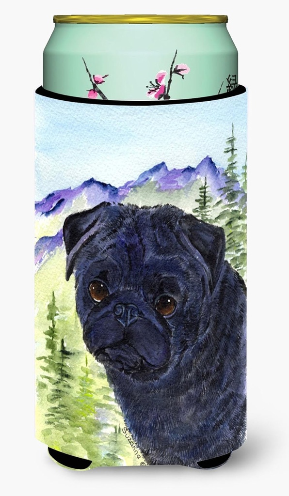 Caroline's Treasures SS8420TBC Pug Tall Boy Hugger Can Cooler Sleeve Hugger Machine Washable Drink Sleeve Hugger Collapsible Insulator Beverage Insulated Holder