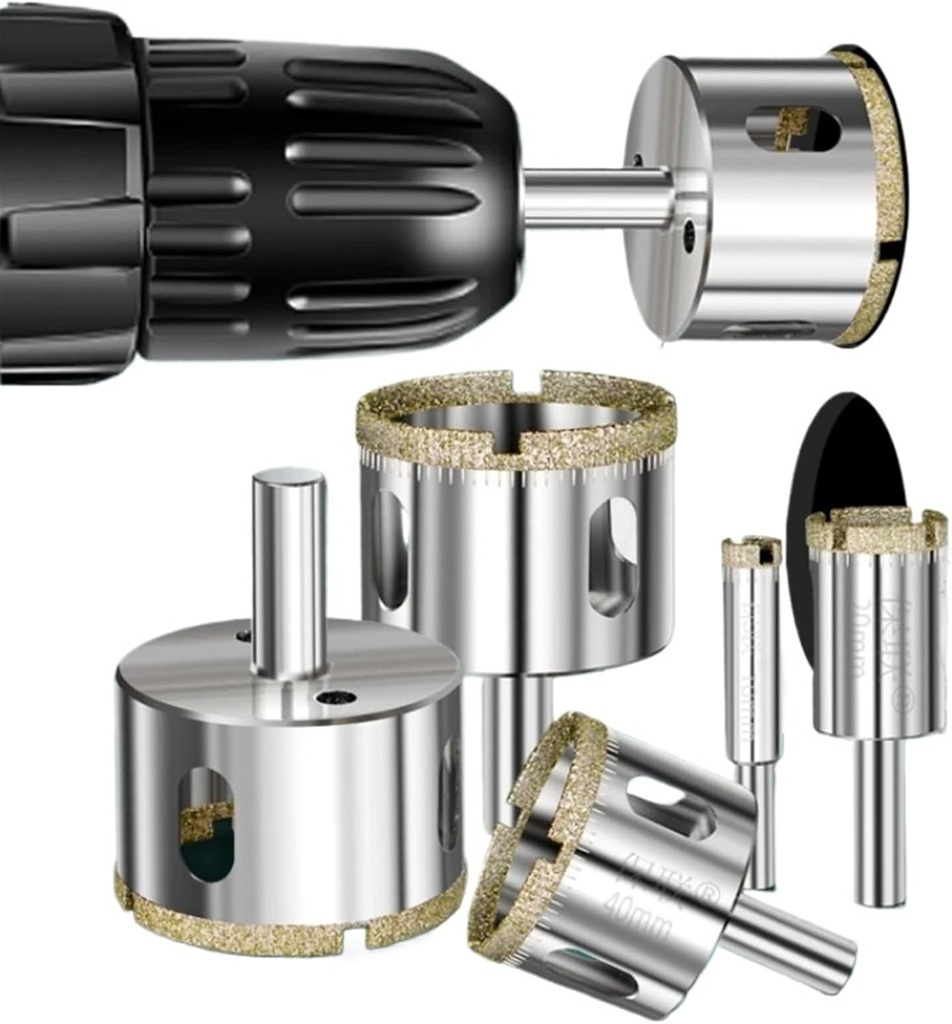 AVIMYA 6-50mm Metal Diamond Drill Bit Tile Marble Granite Glass Ceramic Core Hole Saw Tilling Drill Bit Opener Cutting Tool (Size : 26mm)