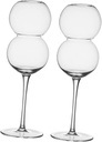 Mikinona 2pcs High-footed Crystal Glasses Modern Wine Goblets Red Wine Glasses Decorative Glassware for Party Wedding Banquet