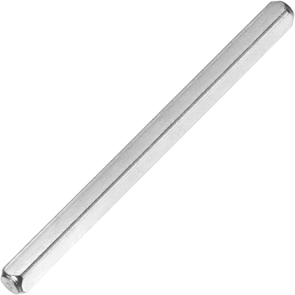 1-Pack Door Knob Spindle, 5 x 0.3 Inch/ 120 x 8 mm Iron Square Spindle Replacement Door Handle Parts for Most Mortise Type Door Knobs, Door Lock Replacement Parts [Silver Tone]