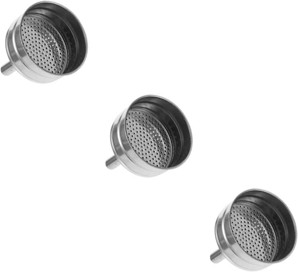 3pcs Reusable Mocha Pot Funnel Coffee Filter for Cups of Fresh Ground Coffee Easy to Clean Portable Espresso Accessory