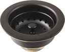 Kingston Brass K121BORB Fresno 3-1/2" Stainless Steel Kitchen Sink Basket Strainer, Oil Rubbed Bronze
