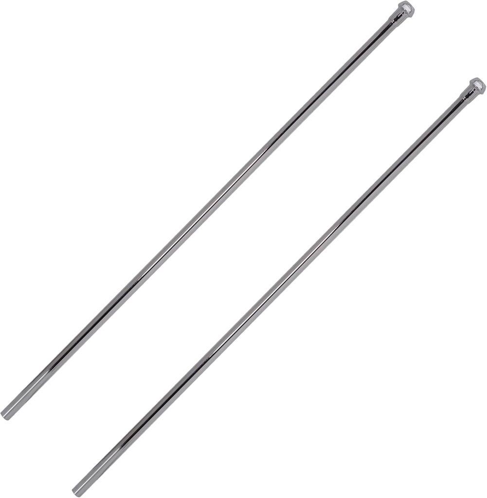 Westbrass D120-2-26 3/8" x 20" Brass Bullnose Faucet Riser Supply Line, Polished Chorme (2-Pack)