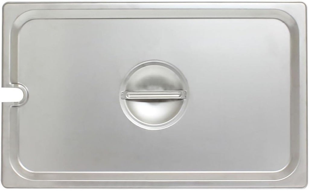 Soro Essentials- Full Size Stainless Steel Notched Steam Table Pan Cover with Handle- Fits Full Size Steam Table Pan Hotel Pan Cover Commercial Food Pan Lid for Steam Table Food Pan Buffet Pan