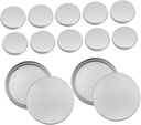 Garneck 12pcs Round Metal Candy Tin Boxes for Containers Lids Baked Goods Holiday Cookie Tins