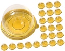 STOBAZA 50Pcs Mooncake Boxes Mini Cake Containers with Lids for Individual Moon Cakes Cupcakes Transparent Holders for Pastries and Desserts