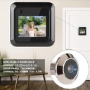 Diydeg Digital Door Viewer, 2.4in TFT LCD HD Screen 0.3MP Camera 95 Degree Wide Angle Peephole Viewer Support Taking Pictures, Front Door Peephole Camera for 0.6-2in Diameter Door Hole