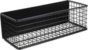OUNONA Wire Mesh Magnetic Storage Basket Trash Container Desk Tray Office Organizer for Refrigerator Microwave Oven Magnetic Surface Kitchen Office Black