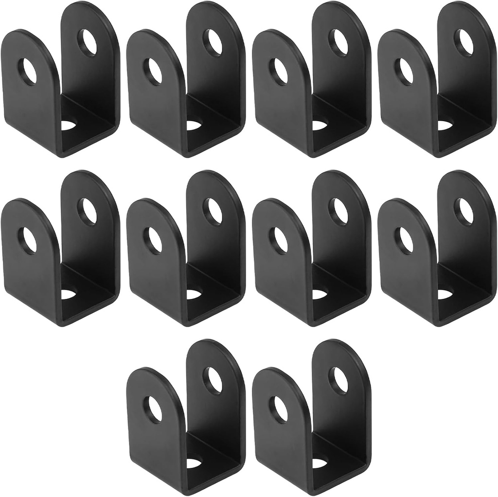 U Brackets for 1" Panels, 10 Pcs U Bracket for Mounting Stamped Alloy Steel, Thickness 0.1 inch Installation U Shaped Fasteners Brackets, 1⅛ x 1⅛ x 1¾ Inch (30x30x45mm)