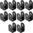 U Brackets for 1" Panels, 10 Pcs U Bracket for Mounting Stamped Alloy Steel, Thickness 0.1 inch Installation U Shaped Fasteners Brackets, 1⅛ x 1⅛ x 1¾ Inch (30x30x45mm)