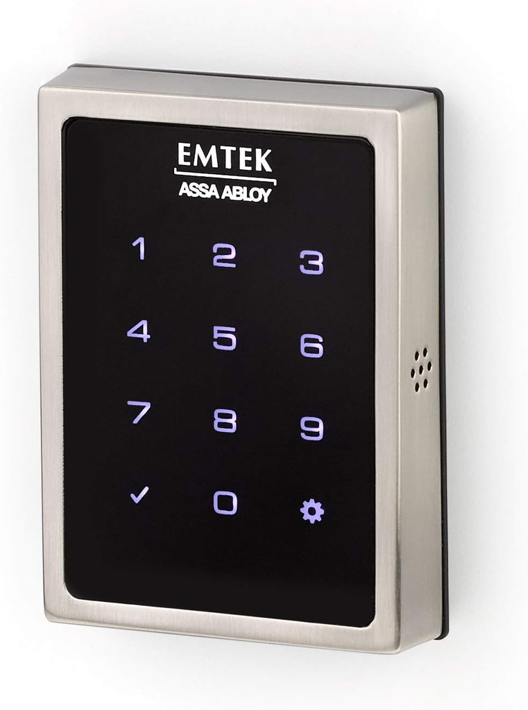 Emtek Empowered Motorized Touchscreen Keypad Smart Deadbolt - Connected by August, Satin Nickel (US15), Model: EMP1101US15