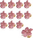 Geesatis Cabinet Knobs, Flower Metal Knobs for Drawer, Dresser, Kitchen Cabinet, Closet Door Pulls, Mounting Screws, Pink, 12PCS 1.7inch