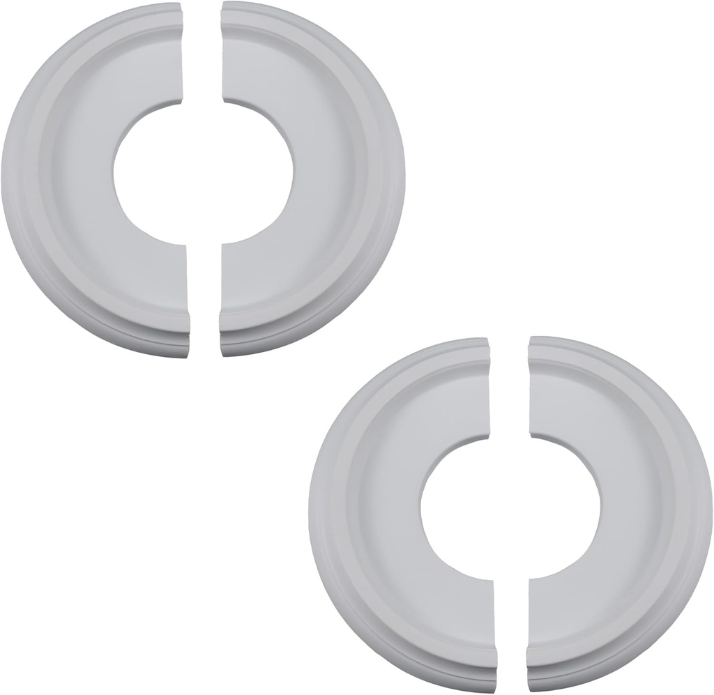 2Pcs 10" OD x 4" ID Split Ceiling Medallion for Light Fixtures and Ceiling Fans, Molded PU Home Lighting Ceiling Medallions for Chandeliers and Home Lighting Decor