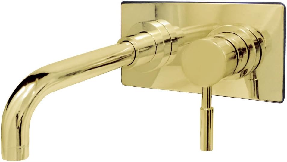 Elements of Design ES8112DL Wall Mount Single Lever Handle Sink Faucet, Polished Brass