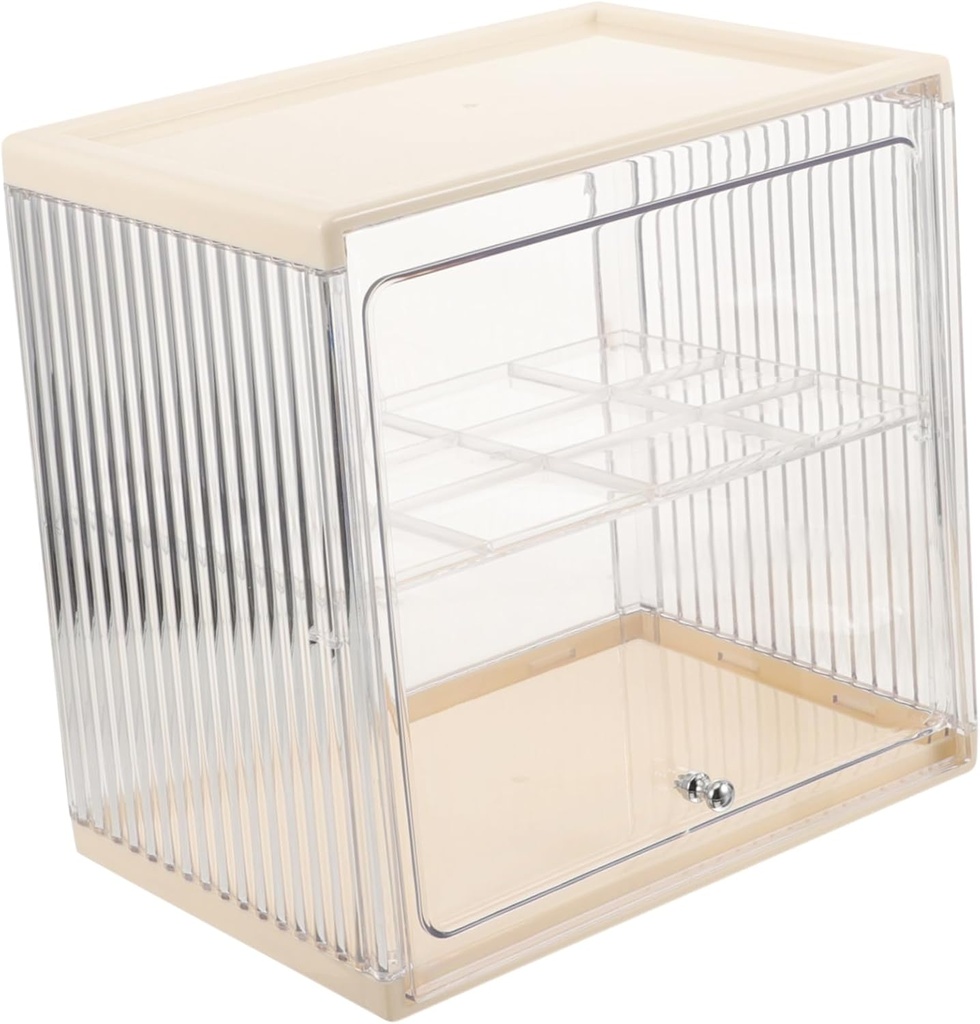 Plastic Breadbox Kitchen Countertop Bread Storage Organizer Air Tight Bread Holder Lids for Home Bakery