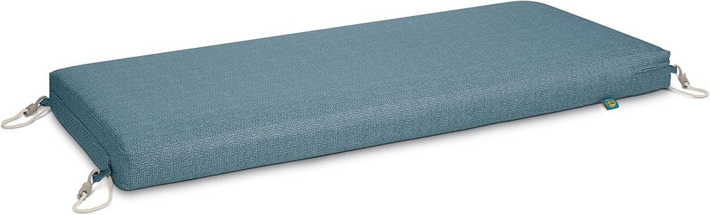Duck Covers Weekend Water-Resistant Outdoor Bench Cushion, 54 x 18 x 3 Inch, Blue Shadow, Patio Furniture Cushions