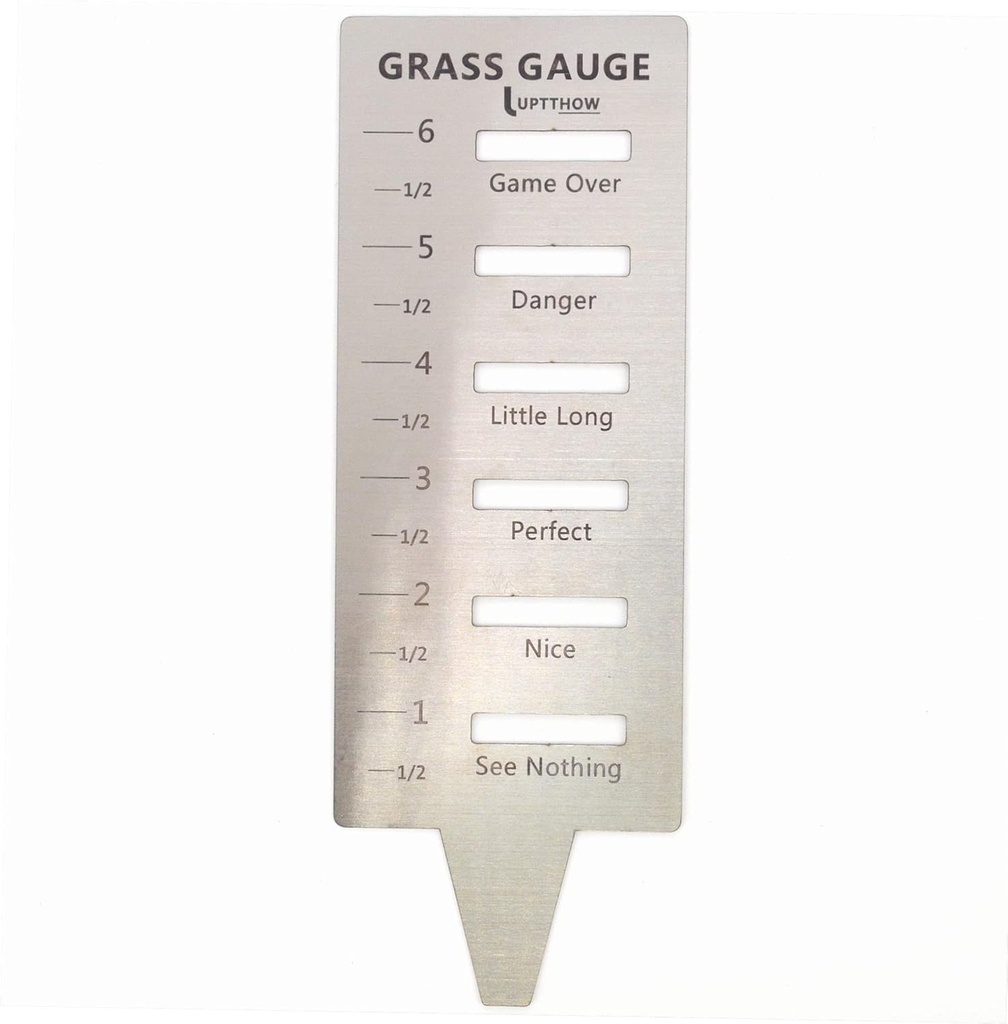 Grass Gauge Gardening Weeding Ultimate Lawn Tool Yard Landscaping Plant Growth Height Measurement Stainless Steel Ruler Gift for Lawn Enthusiast, Dad and Friends