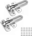 Door Chain Lock,Chain Safe Buckle,Latch Safety Limiter,2 Pieces Household Zinc Alloy Anti-Theft Buckle Anti-Theft Chain Door Lock Chain Security Door Buckle Door Chain Anti-Lock Buckle