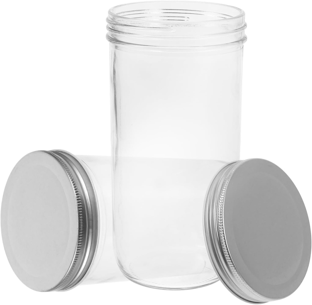 36oz Airtight Glass Storage Canisters with Lids 2-Piece Set for Grains and Spices Sturdy Kitchen Dispensers for Food Storage