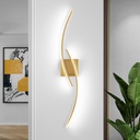 Hardwired Modern LED Wall Light Fixtures, 6000K Modern Wall Sconce for Living Room, 31.5IN Indoor Wall Lights Gold Bathroom Light for Bedroom, Hallway, Bedside