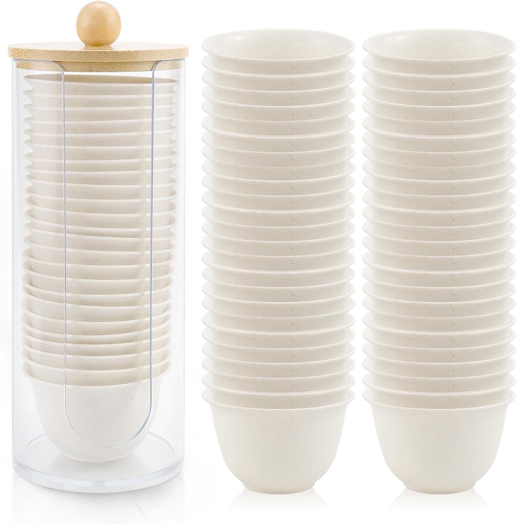 48pcs Chinese Mini Teacups Set - Traditional Kungfu Tea Bowl Cups for Green Tea, Matcha & Sake, Party Tasting Cups