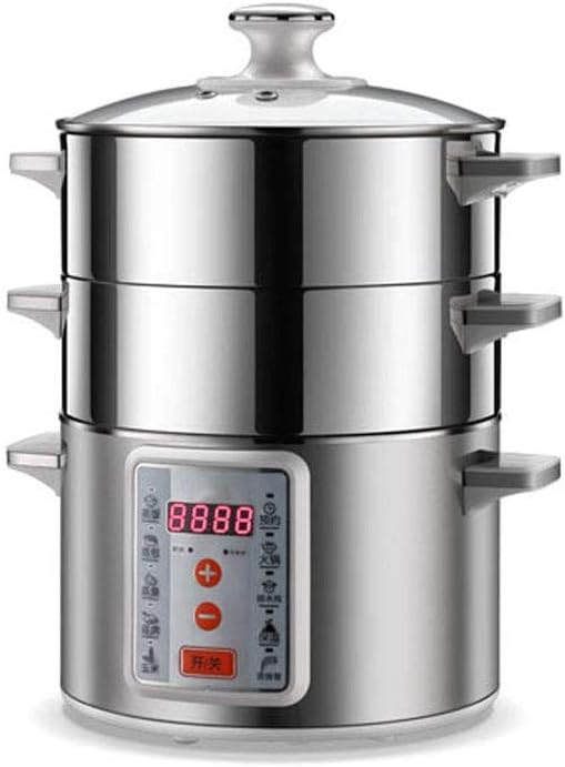 Electric Food Steamer 3 Layer Cooking Pot, 1360W, 11-Liter Capacity, Expected Time Vegetable