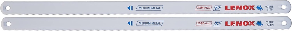 LENOX Tools Hacksaw Blade, Bi-Metal, Metal Cutting, 10-inch, 24 TPI, 2-Pack (23930T024HE)