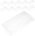100PCS Disposable Pastry Boxes Window Food-Grade Plastic Mini Cake Carrier for Bakery Treats Baked Goods Packaging for Takeout and Events