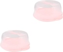 ABOOFAN Dessert Container Cupcake Stackable Bakeware Dome Pan Tape Boxes Cake Stands Machine Pie Transport Lid Carrier Cake Pop Sticks Platter Cake Turntable Bin Packaging Board Pink